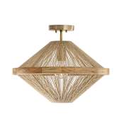 Capital Lighting Maya 20" Wide Semi-Flush Ceiling Fixture / Converts to Pendant Matte Brass