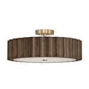 Capital Lighting Cody 4 Light 20" Wide Semi-Flush Drum Ceiling Fixture Matte Brass