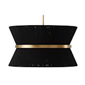 Capital Lighting Cecilia 8 Light 24" Wide Pendant Black Rope / Patinaed Brass