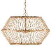 Capital Lighting Wren 4 Light 25" Wide Drum Chandelier Matte Brass