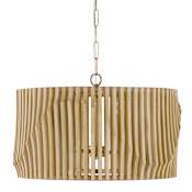 Capital Lighting Archer 4 Light 24" Wide Wood Pendant Blonde Wood / Matte Brass