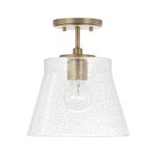 Capital Lighting Baker 11" Wide Semi-Flush Ceiling Fixture / Pendant Aged Brass