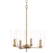 Capital Lighting Portman 4 Light 18" Wide Multi Light Pendant Aged Brass
