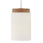 Capital Lighting Liam 9" Wide Wood Mini Pendant with Soft White Glass Shade Light Wood / White