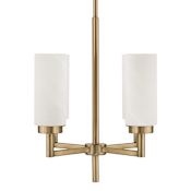 Capital Lighting Alyssa 4 Light 16" Wide Pendant with Faux Alabaster Glass Shades Aged Brass