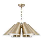 Capital Lighting Leo 6 Light 25" Wide Chandelier Matte Brass