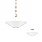 Capital Lighting Maeve 19" Wide Pendant / Converts to Semi-Flush Matte Brass / White