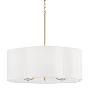 Capital Lighting Sabine 6 Light 24" Wide Pendant Matte Brass