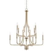 Capital Lighting Dawson 10 Light 30" Wide Chandelier Aged Brass