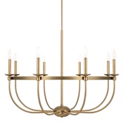 Capital Lighting Rylann 8 Light 38" Wide Candle Style Chandelier Aged Brass