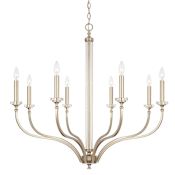Capital Lighting Breigh 8 Light 38" Wide Taper Candle Chandelier Brushed Champagne