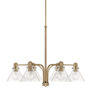 Capital Lighting Greer 6 Light 33" Wide Chandelier Aged Brass