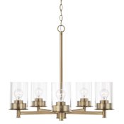 Capital Lighting Mason 5 Light 26" Wide Chandelier Aged Brass