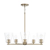 Capital Lighting Baker 5 Light 27" Wide Chandelier Aged Brass