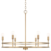 Capital Lighting Fuller 6 Light 28" Wide Ring Chandelier Aged Brass