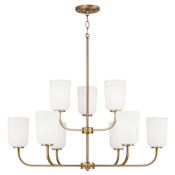 Capital Lighting Lawson 9 Light 32" Wide Chandelier Aged Brass