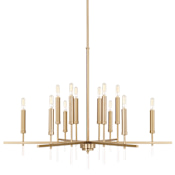 Capital Lighting Elora 12 Light 35" Wide Candle Style Chandelier Matte Brass