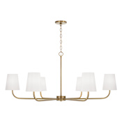 Capital Lighting Brody 6 Light 47" Wide Chandelier Aged Brass