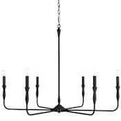 Capital Lighting Paloma 6 Light 41" Wide Candle Style Chandelier Textured Black