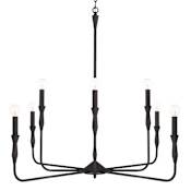 Capital Lighting Paloma 8 Light 41" Wide Candle Style Chandelier Textured Black