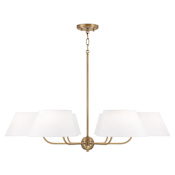 Capital Lighting Welsley 6 Light 36" Wide Chandelier Aged Brass