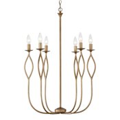 Capital Lighting Cohen 6 Light 22" Wide Taper Candle Style Chandelier Mystic Luster