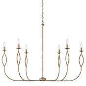 Capital Lighting Cohen 6 Light 44" Wide Taper Candle Style Chandelier Mystic Luster