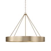 Capital Lighting Weller 6 Light 36" Wide Ring Chandelier Matte Brass