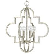 Capital Lighting Ellis 4 Light 18" Wide Mini Chandelier Antique Silver
