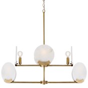 Capital Lighting Oriya 8 Light 35" Wide Chandelier Aged Brass