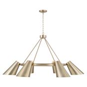 Capital Lighting Leo 6 Light 48" Wide Chandelier Matte Brass