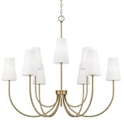 Capital Lighting Averitt 9 Light 46" Wide Chandelier Aged Brass