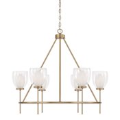 Capital Lighting Joss 6 Light 35" Wide Chandelier Aged Brass