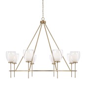 Capital Lighting Joss 8 Light 46" Wide Chandelier Aged Brass