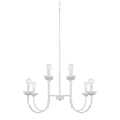 Capital Lighting Mallory 8 Light 33" Wide Candle Style Chandelier Ceramic White