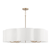Capital Lighting Sabine 8 Light 36" Wide Drum Chandelier Matte Brass