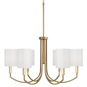 Capital Lighting Adrian 6 Light 30" Wide Chandelier Aged Brass
