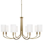 Capital Lighting Adrian 8 Light 40" Wide Chandelier Aged Brass