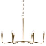 Capital Lighting Savari 6 Light 39" Wide Taper Candle Style Chandelier Artisan Gold