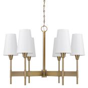 Capital Lighting Leland 6 Light 32" Wide Chandelier Aged Brass