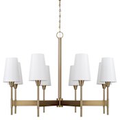 Capital Lighting Leland 8 Light 42" Wide Chandelier Aged Brass