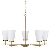 Capital Lighting Drake 5 Light 28" Wide Chandelier Aged Brass