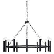 Capital Lighting Winton 12 Light 35" Wide Taper Candle Style Chandelier Matte Black