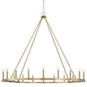 Capital Lighting Pearson 20 Light 60" Wide Taper Candle Style Chandelier Aged Brass
