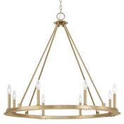 Capital Lighting Pearson 8 Light 36" Wide Taper Candle Style Chandelier Aged Brass