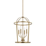 Capital Lighting Greyson 4 Light 16" Wide Taper Candle Pendant Aged Brass