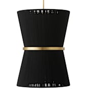 Capital Lighting Cecilia 6 Light 20" Wide Pendant Black Rope / Patinaed Brass