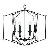 Capital Lighting Bentley 6 Light 28" Wide Pendant Black Iron