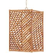 Capital Lighting Soleil 17" Wide Wood Pendant Matte Brass