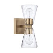 Capital Lighting Lyra 2 Light 5" Wide Bathroom Vanity Light Aged Brass